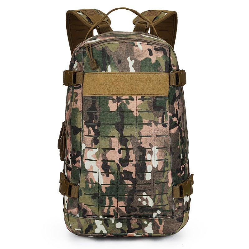 Large Capacity Outdoor Travel Tactical Backpack made of durable polyester, featuring a spacious design and comfortable padded straps.