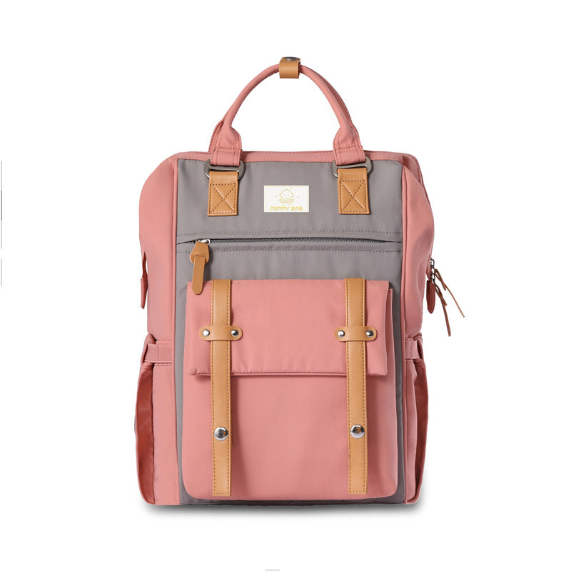 Large Capacity Portable Mommy Backpack in stylish design, made from waterproof silk cloth, perfect for daily use.