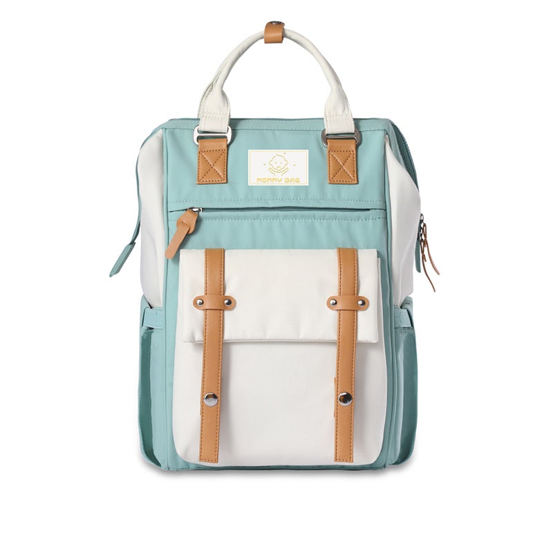 Large Capacity Portable Mommy Backpack in stylish design, made from waterproof silk cloth, perfect for daily use.