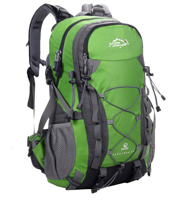 Leisure Sports Travel Outdoor Hiking Backpack in plain design, showcasing its spacious compartments and adjustable straps.