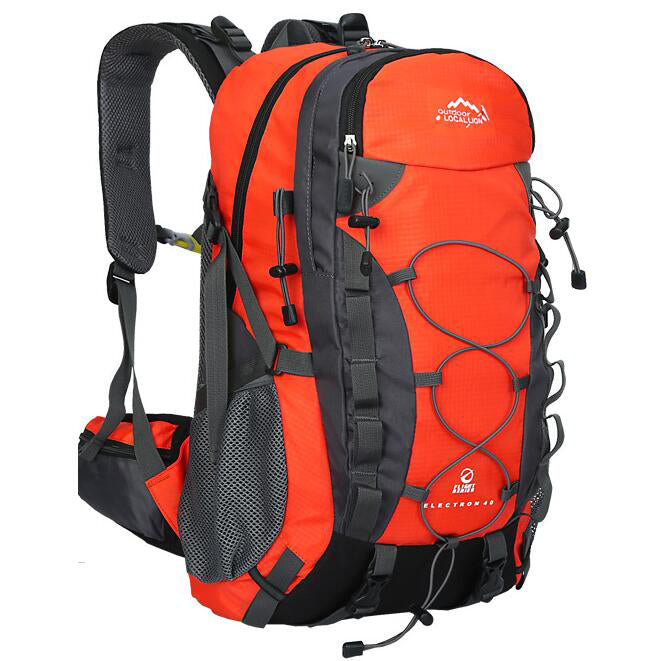 Leisure Sports Travel Outdoor Hiking Backpack in plain design, showcasing its spacious compartments and adjustable straps.