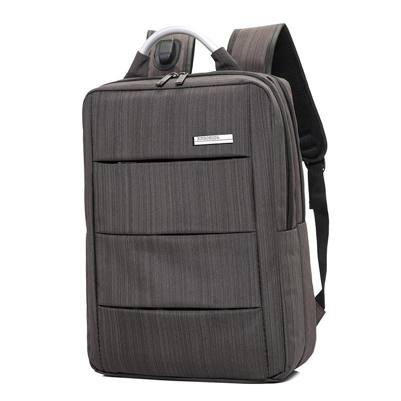 Male business backpack featuring a USB charging port, honeycomb mesh design, and durable nylon material, ideal for professionals.