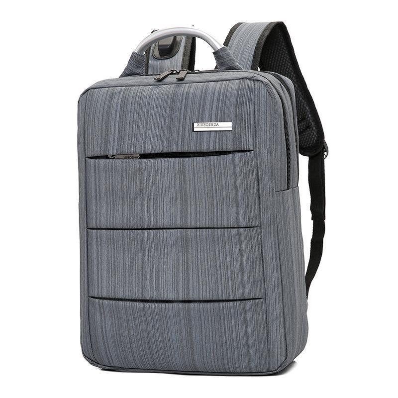 Male business backpack featuring a USB charging port, honeycomb mesh design, and durable nylon material, ideal for professionals.