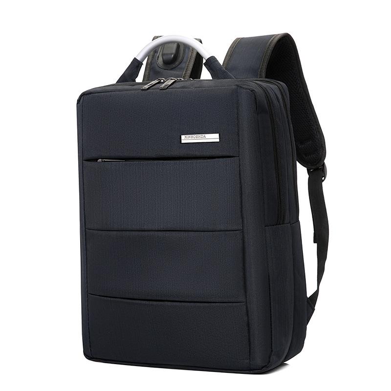 Male business backpack featuring a USB charging port, honeycomb mesh design, and durable nylon material, ideal for professionals.