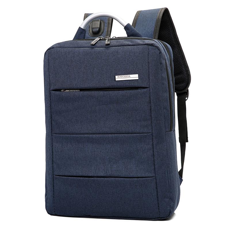 Male business backpack featuring a USB charging port, honeycomb mesh design, and durable nylon material, ideal for professionals.