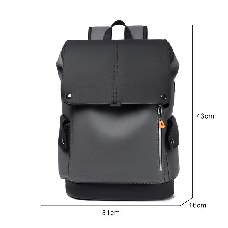 Men's multifunctional backpack made of durable nylon, featuring adjustable straps and multiple pockets for laptops and essentials.