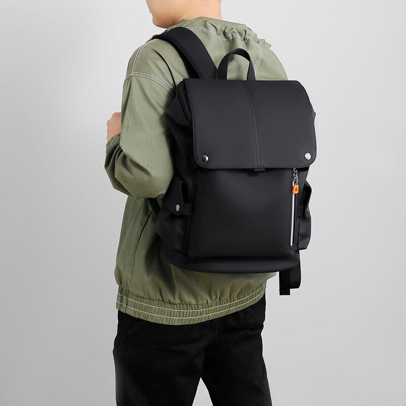 Men's multifunctional backpack made of durable nylon, featuring adjustable straps and multiple pockets for laptops and essentials.