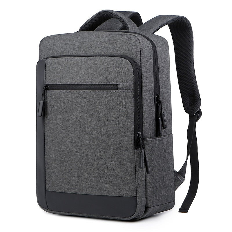 Men's multifunctional waterproof nylon backpack with adjustable straps and multiple compartments, ideal for daily use and outdoor activities.