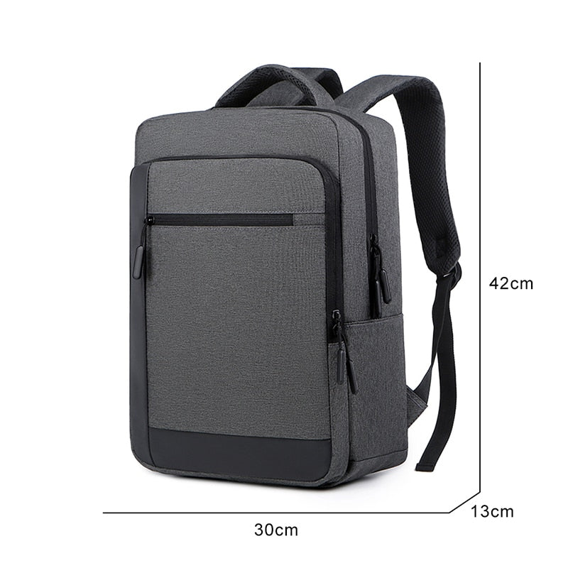 Men's multifunctional waterproof nylon backpack with adjustable straps and multiple compartments, ideal for daily use and outdoor activities.