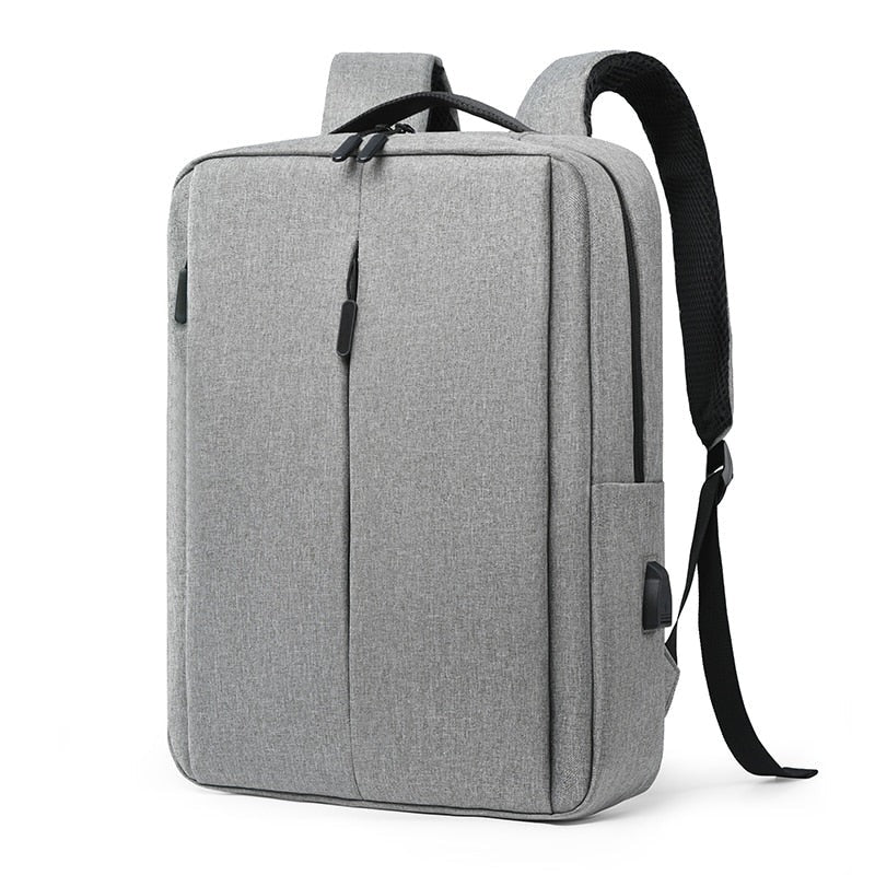 Men's Business Backpack designed for 15.6-inch laptops, featuring multiple pockets and adjustable straps, made from durable nylon material.