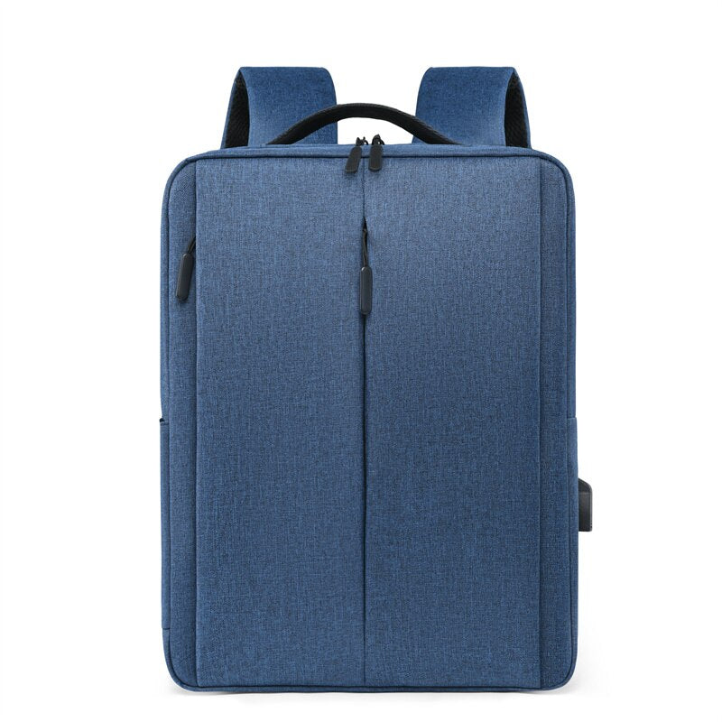 Men's Business Backpack designed for 15.6-inch laptops, featuring multiple pockets and adjustable straps, made from durable nylon material.