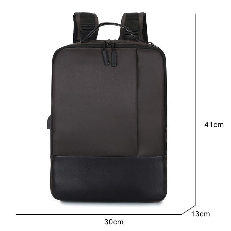 Men's Fashion Business Backpack made of high-quality nylon, featuring multiple compartments and a sleek design, ideal for carrying laptops and essentials.