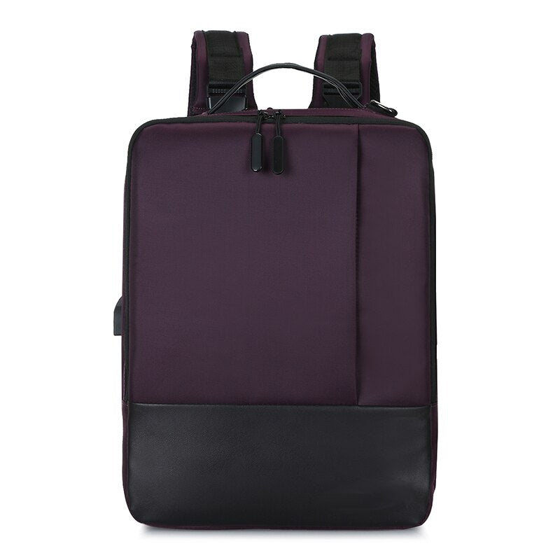 Men's Fashion Business Backpack made of high-quality nylon, featuring multiple compartments and a sleek design, ideal for carrying laptops and essentials.