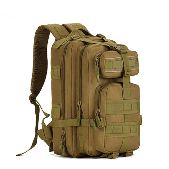 Men's Tactical Outdoor Travel Backpack in digital camouflage, showcasing its durable 600D polyester material and spacious design.