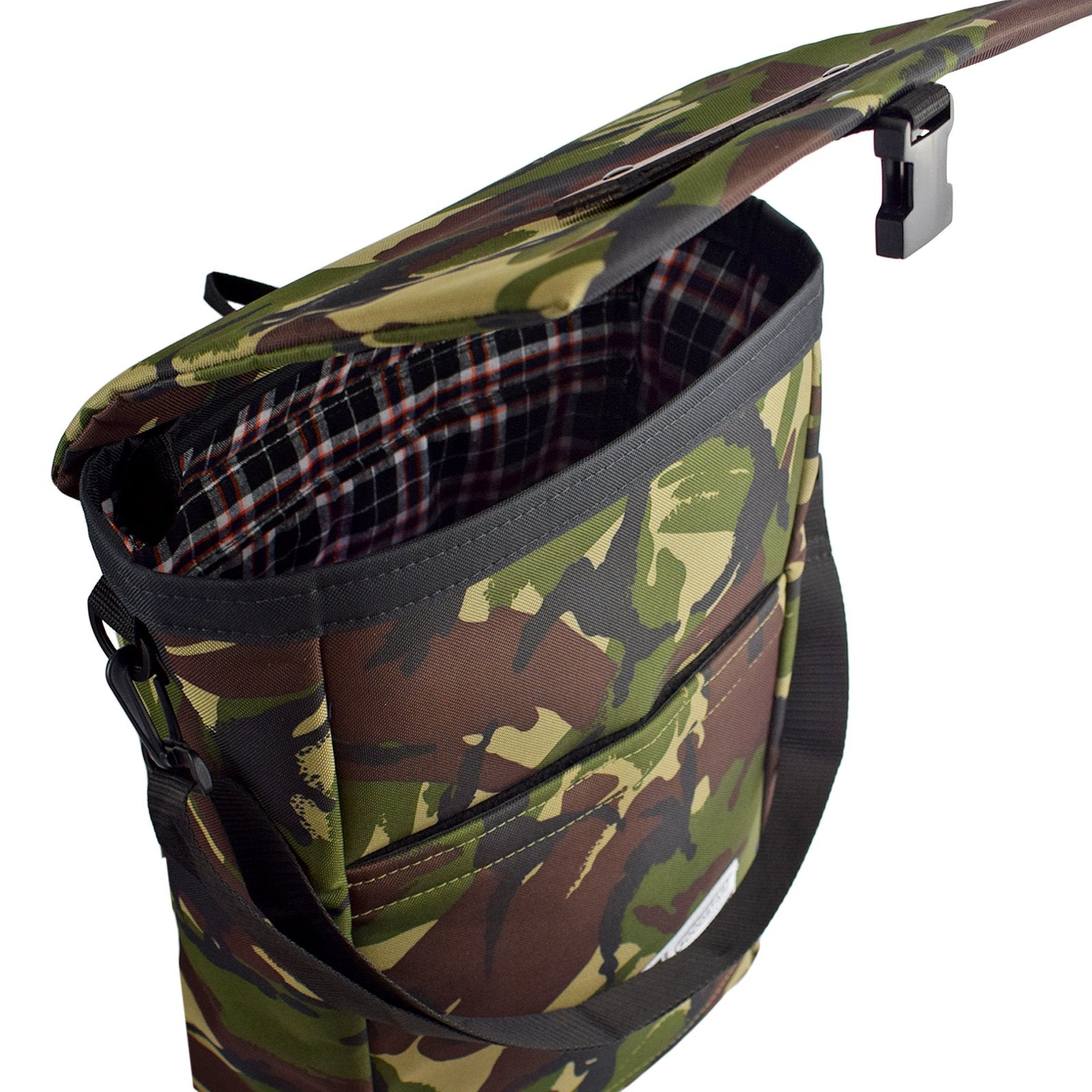 MERCHANT Backpack in CAMO featuring a stylish roll-top design, durable fabric, and multiple compartments for organization.