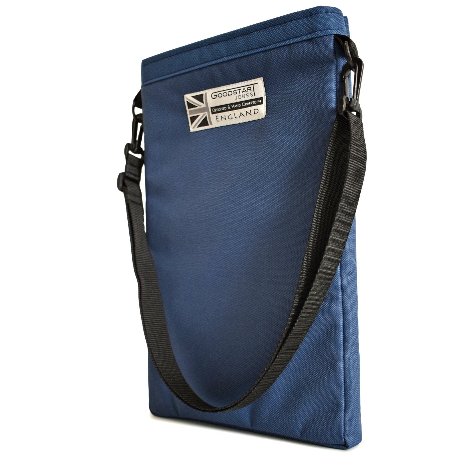 MERCHANT Backpack in Navy Blue showcasing its roll-top design and stylish appearance.