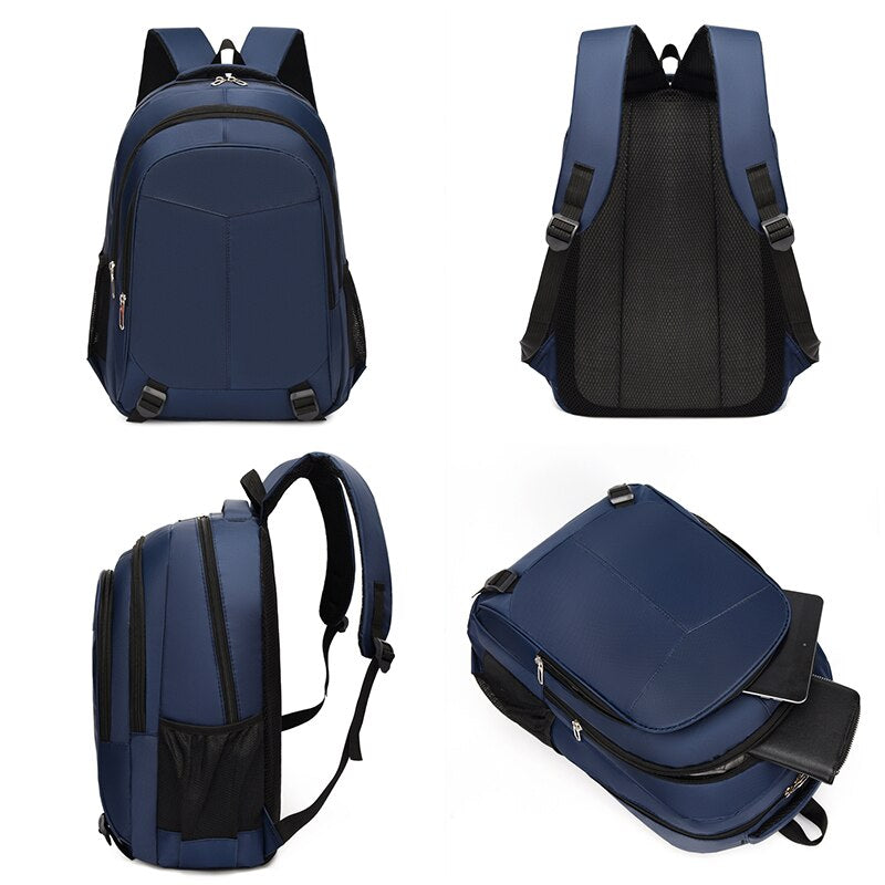 Multifunctional backpack for men made of high-quality Oxford cloth, featuring multiple compartments and a sleek design.