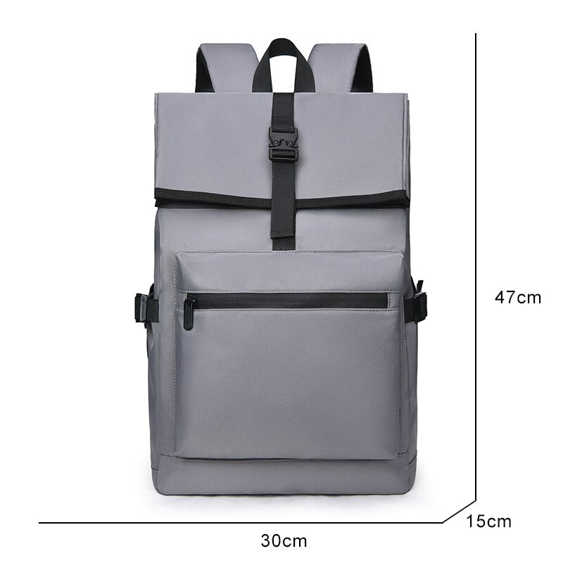 Multifunctional Business Backpack for Men made of high-quality nylon, featuring a sleek design with multiple compartments and a comfortable carrying system.