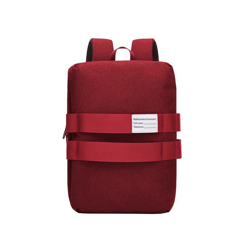 A stylish multifunctional dual-purpose business backpack featuring breathable, waterproof material with anti-theft and anti-vibration features.