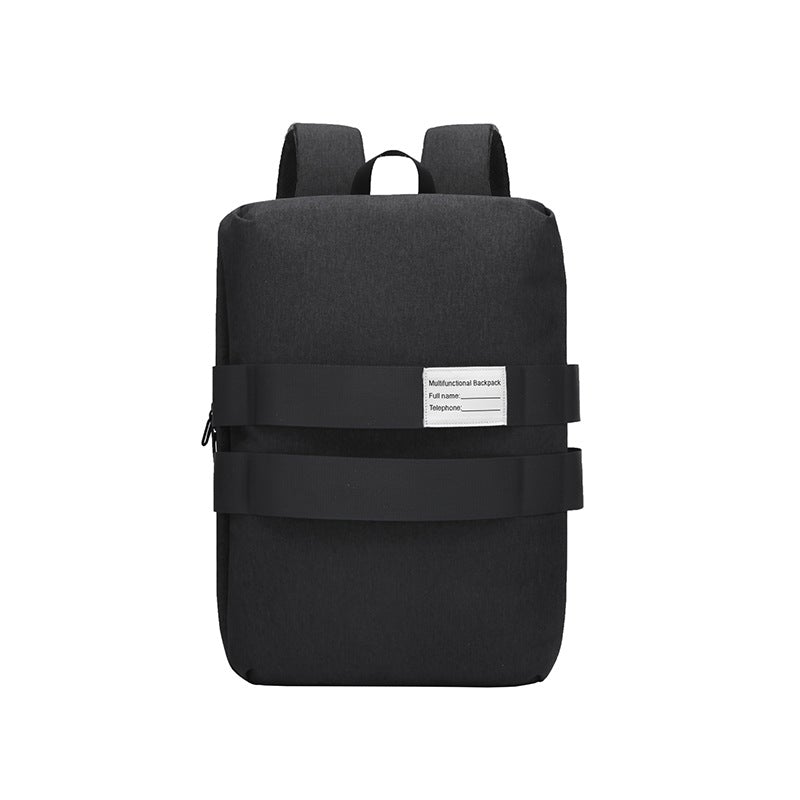 A stylish multifunctional dual-purpose business backpack featuring breathable, waterproof material with anti-theft and anti-vibration features.