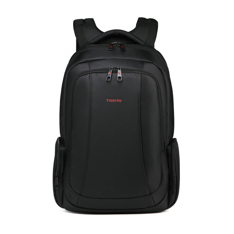 Multifunctional Men's High Quality Laptop Backpack in black nylon, featuring multiple pockets and a sleek design.