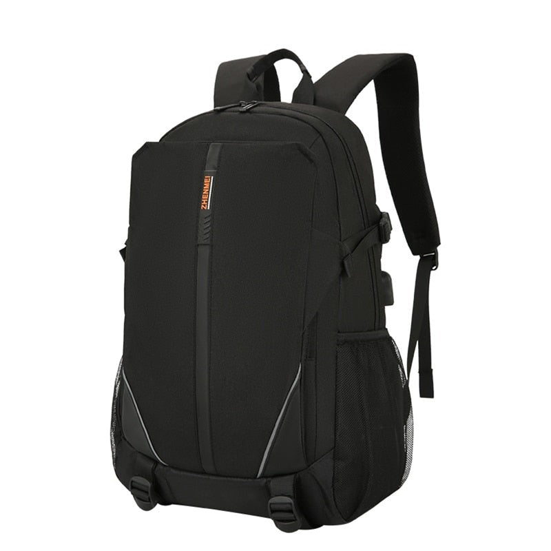 New Male Backpack made of luxury waterproof nylon, featuring multiple pockets and a sleek design, ideal for business and travel.