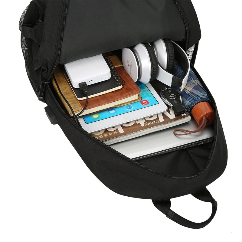 New Male Backpack made of luxury waterproof nylon, featuring multiple pockets and a sleek design, ideal for business and travel.