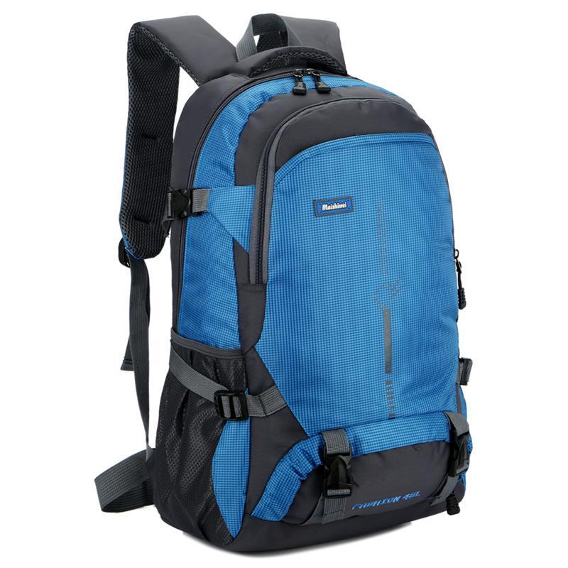 A durable nylon sports and leisure outdoor travel backpack in a vibrant color, showcasing its spacious design and adjustable straps.