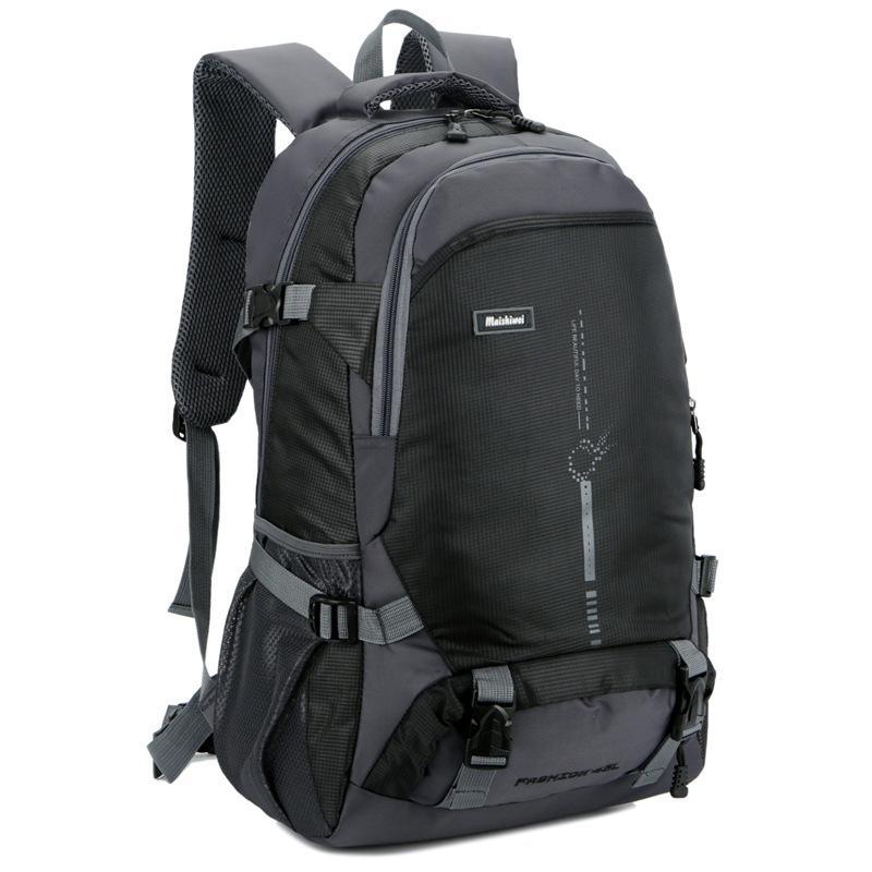 A durable nylon sports and leisure outdoor travel backpack in a vibrant color, showcasing its spacious design and adjustable straps.