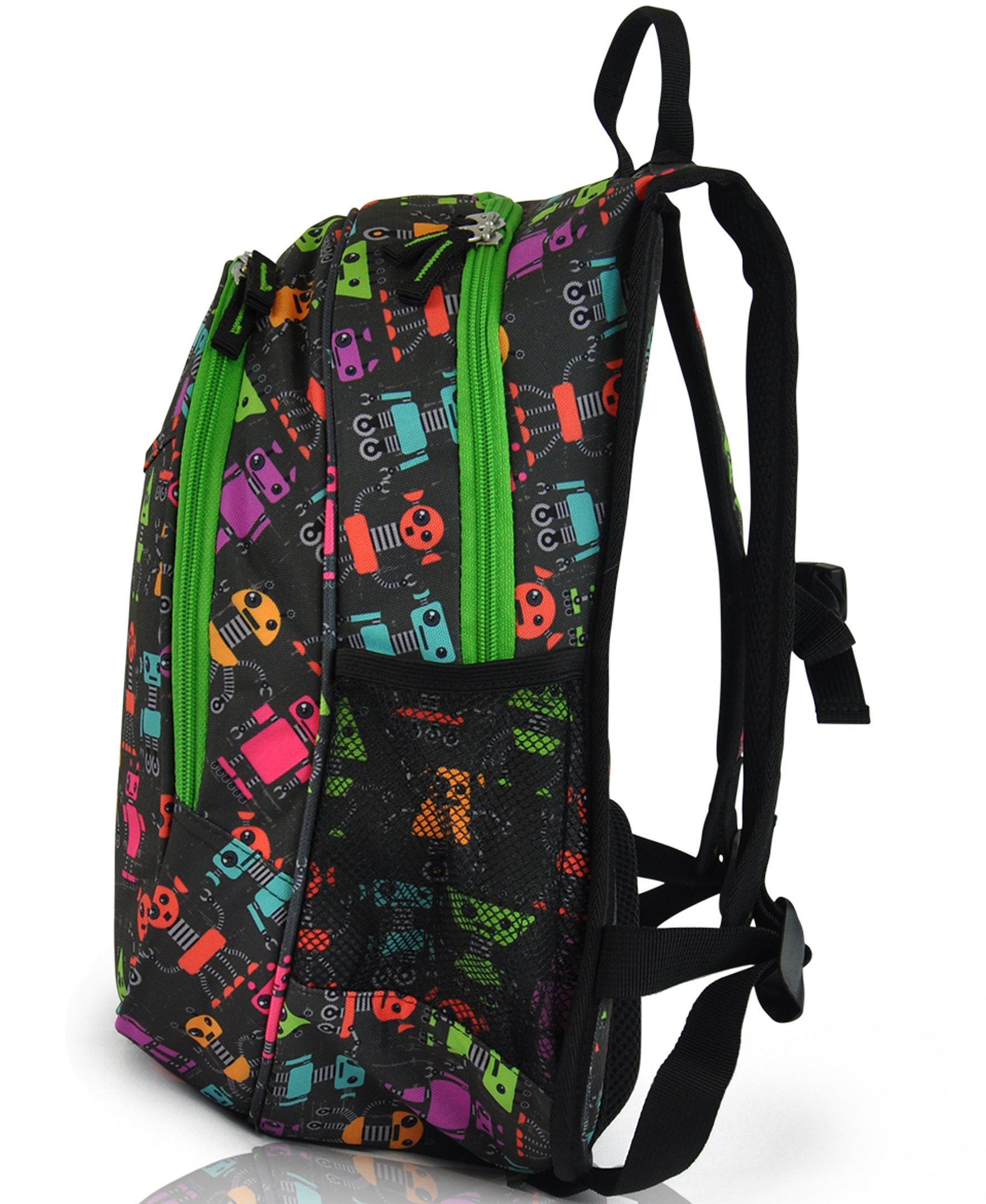 Obersee Mini Preschool All-in-One Backpack for Toddlers featuring a skull design, insulated cooler pocket, and padded straps, perfect for active kids.