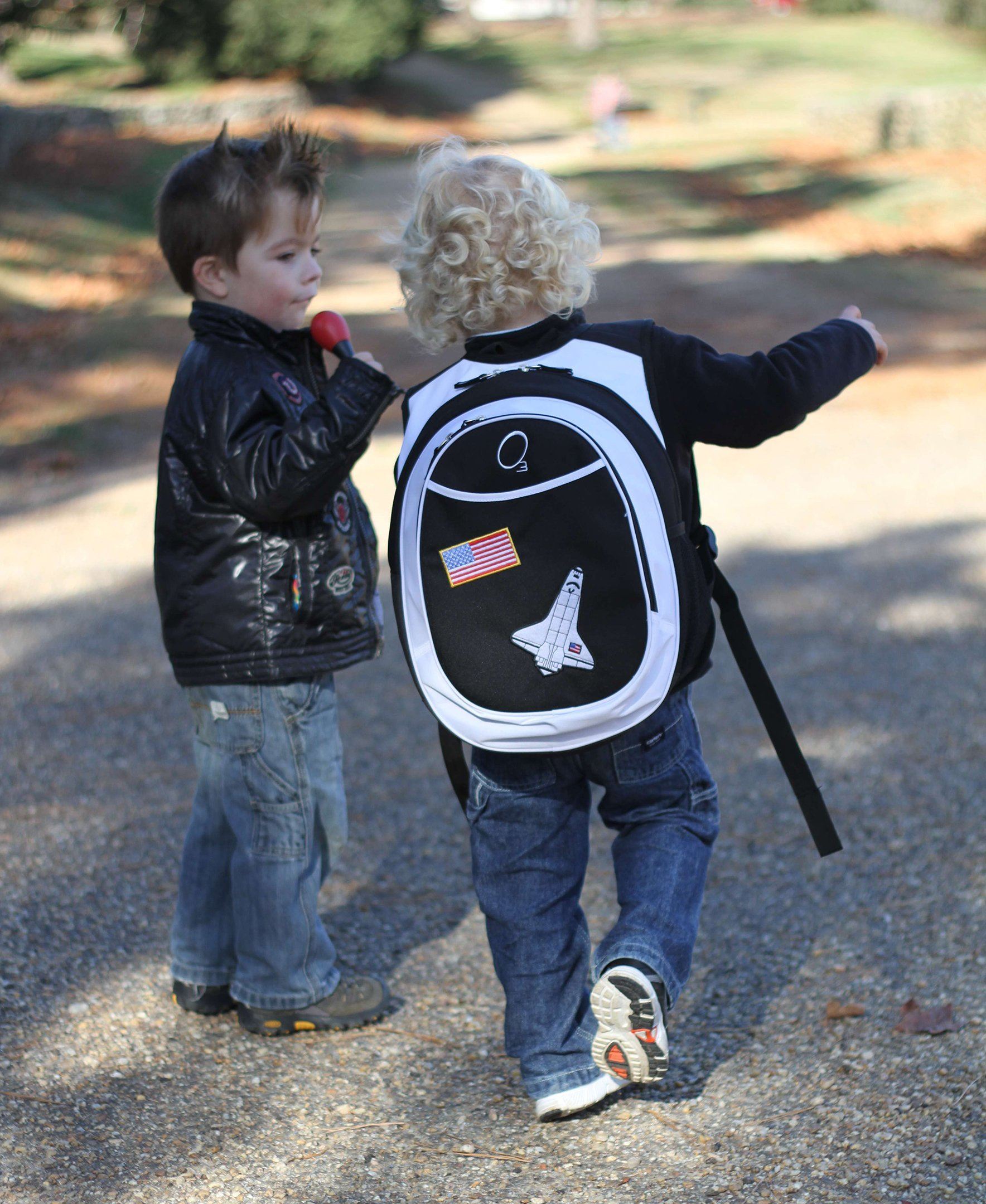 Obersee Mini Preschool All-in-One Backpack for Toddlers featuring a skull design, insulated cooler pocket, and padded straps, perfect for active kids.