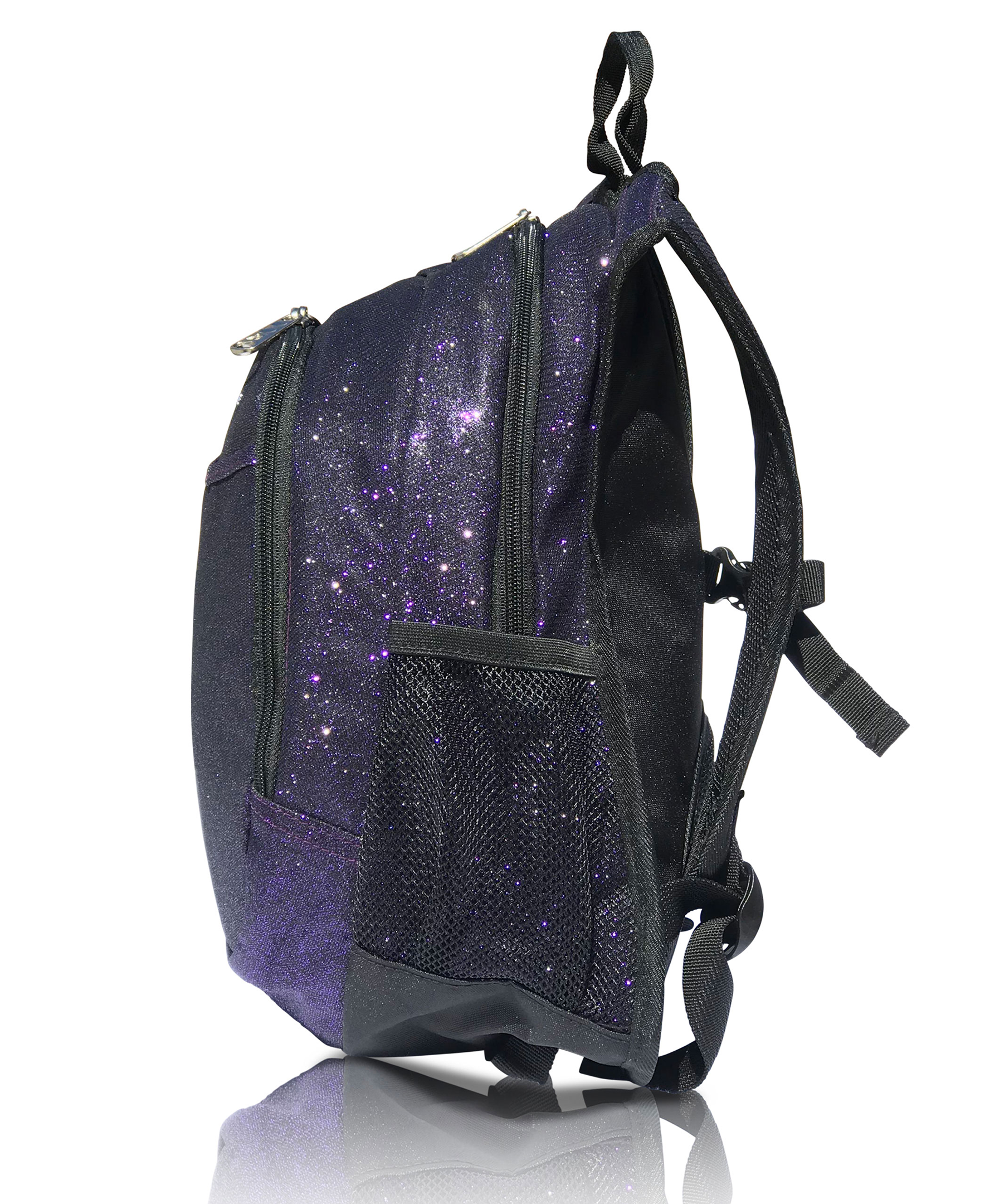 Obersee Mini Preschool Backpack for Girls in vibrant sparkle design, featuring insulated cooler pocket and padded straps, ideal for toddlers.