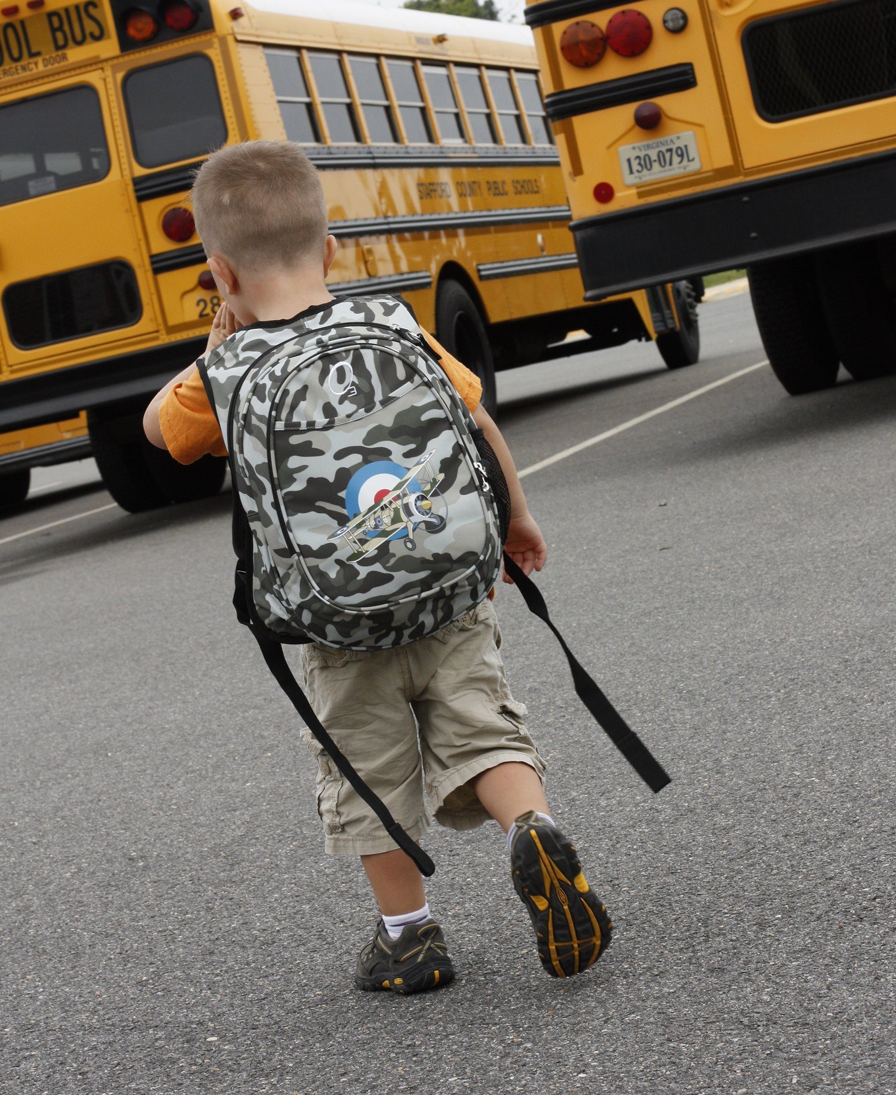 Obersee Mini Preschool All-in-One Backpack for Toddlers featuring a camo airplane design, compact size, and insulated cooler pocket.