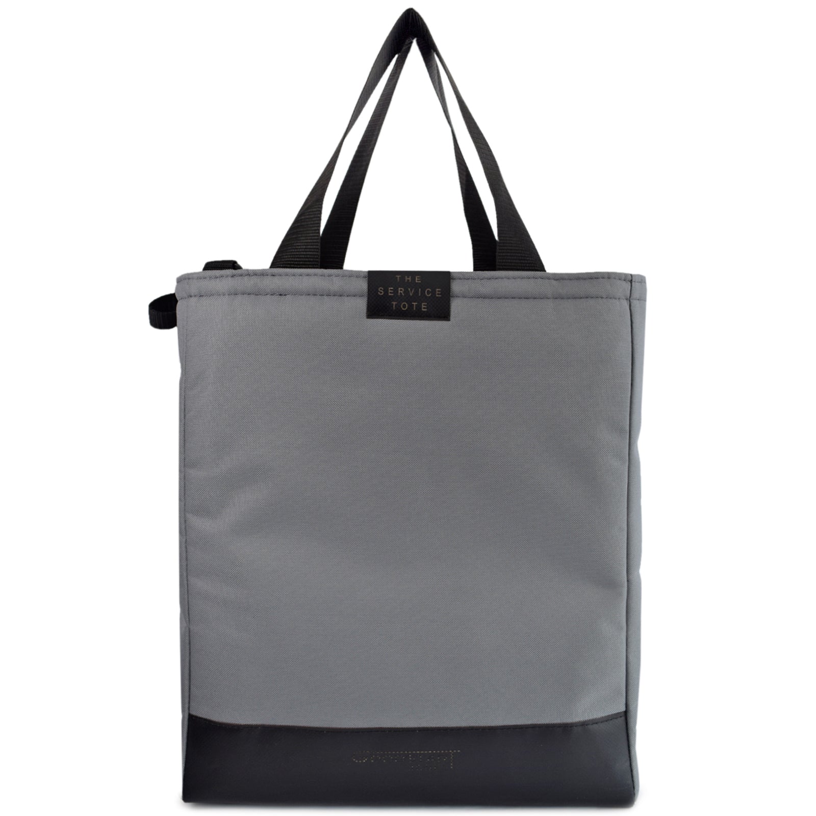 Padded SERVICE Tote Bag in GREY, featuring cushioned handles and a spacious interior for versatile use.