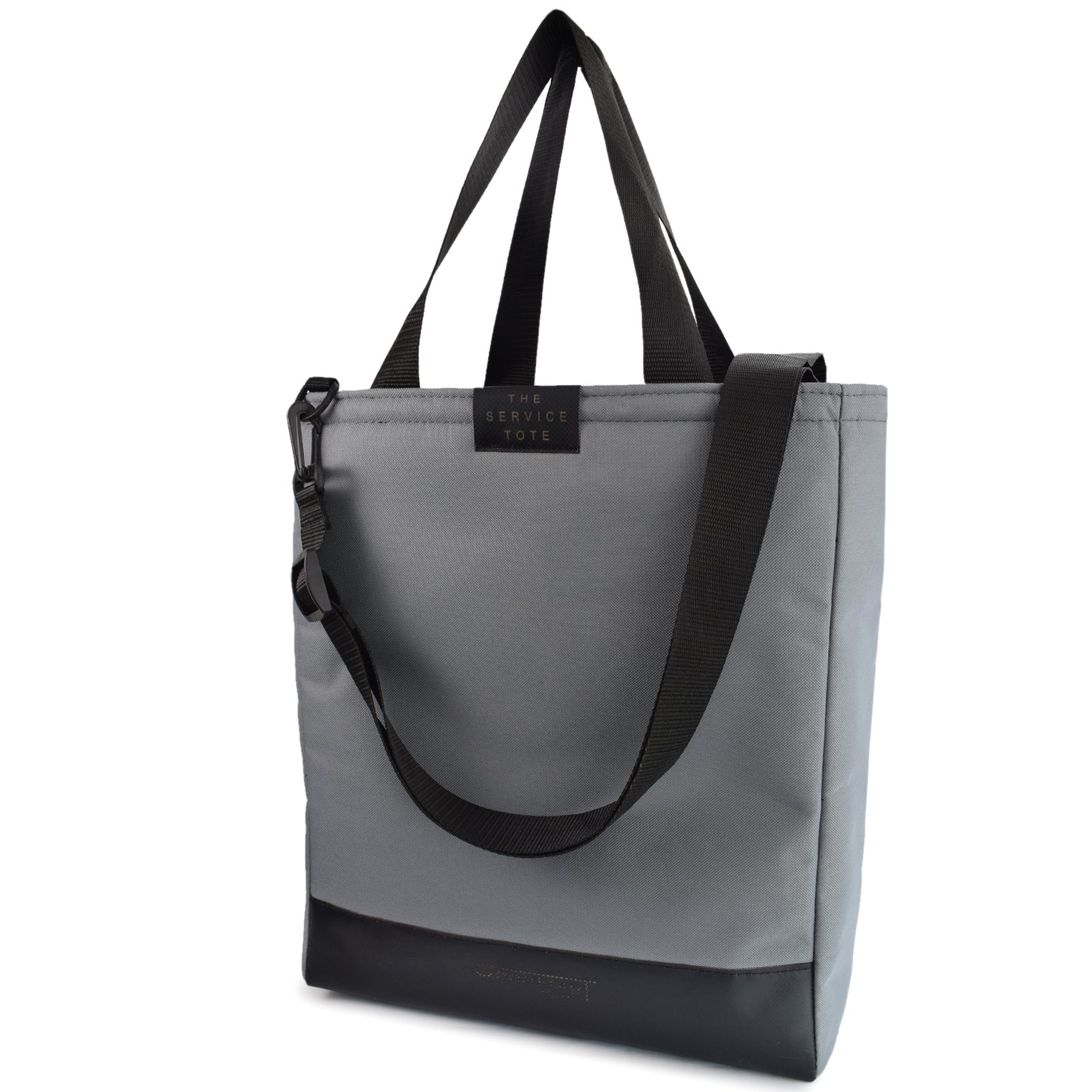 Padded SERVICE Tote Bag in GREY, featuring cushioned handles and a spacious interior for versatile use.