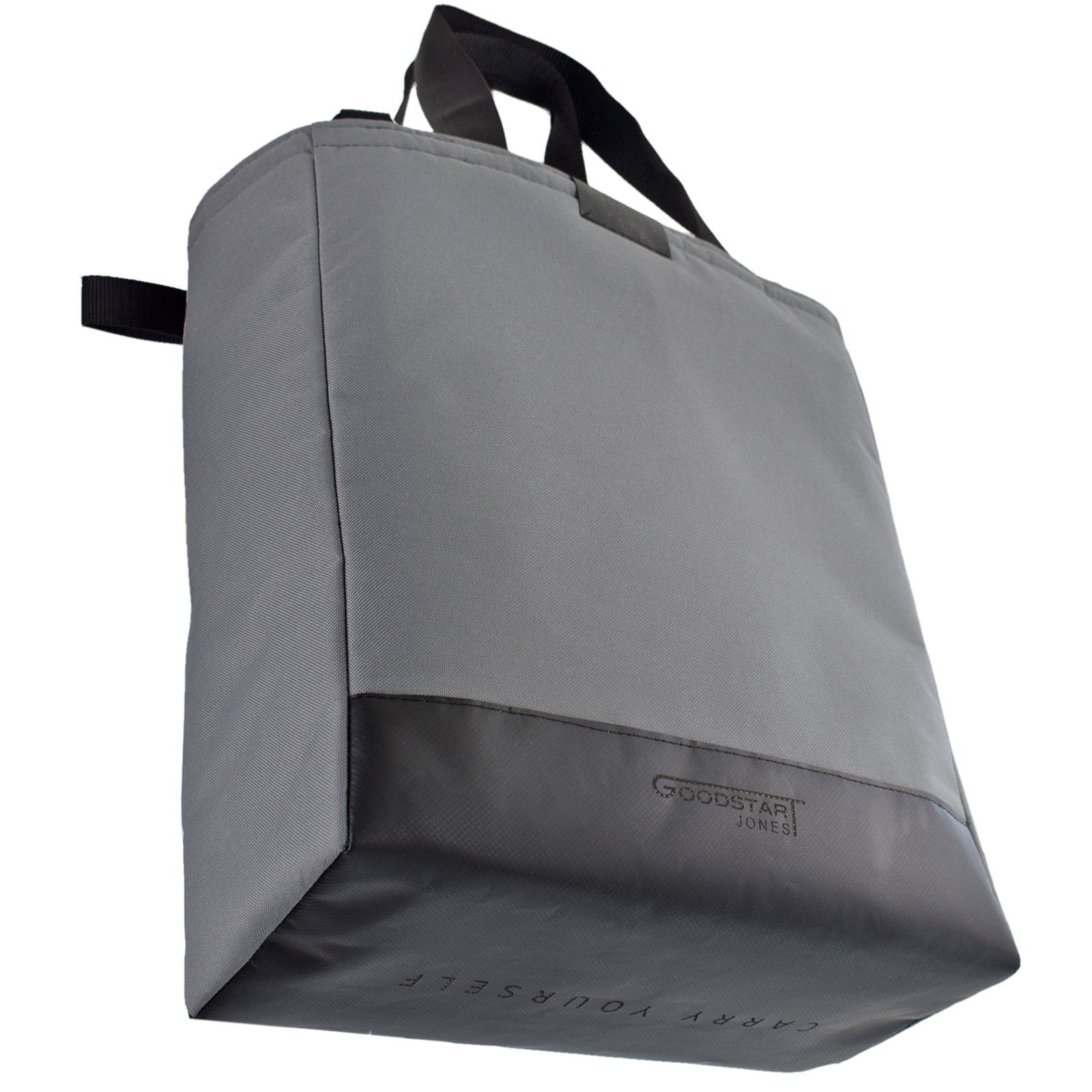 Padded SERVICE Tote Bag in GREY, featuring cushioned handles and a spacious interior for versatile use.