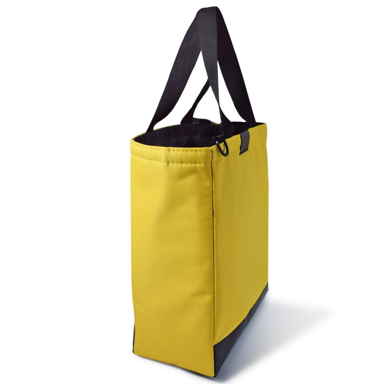 A vibrant yellow padded service tote bag designed for comfort and durability, perfect for shopping and everyday use.