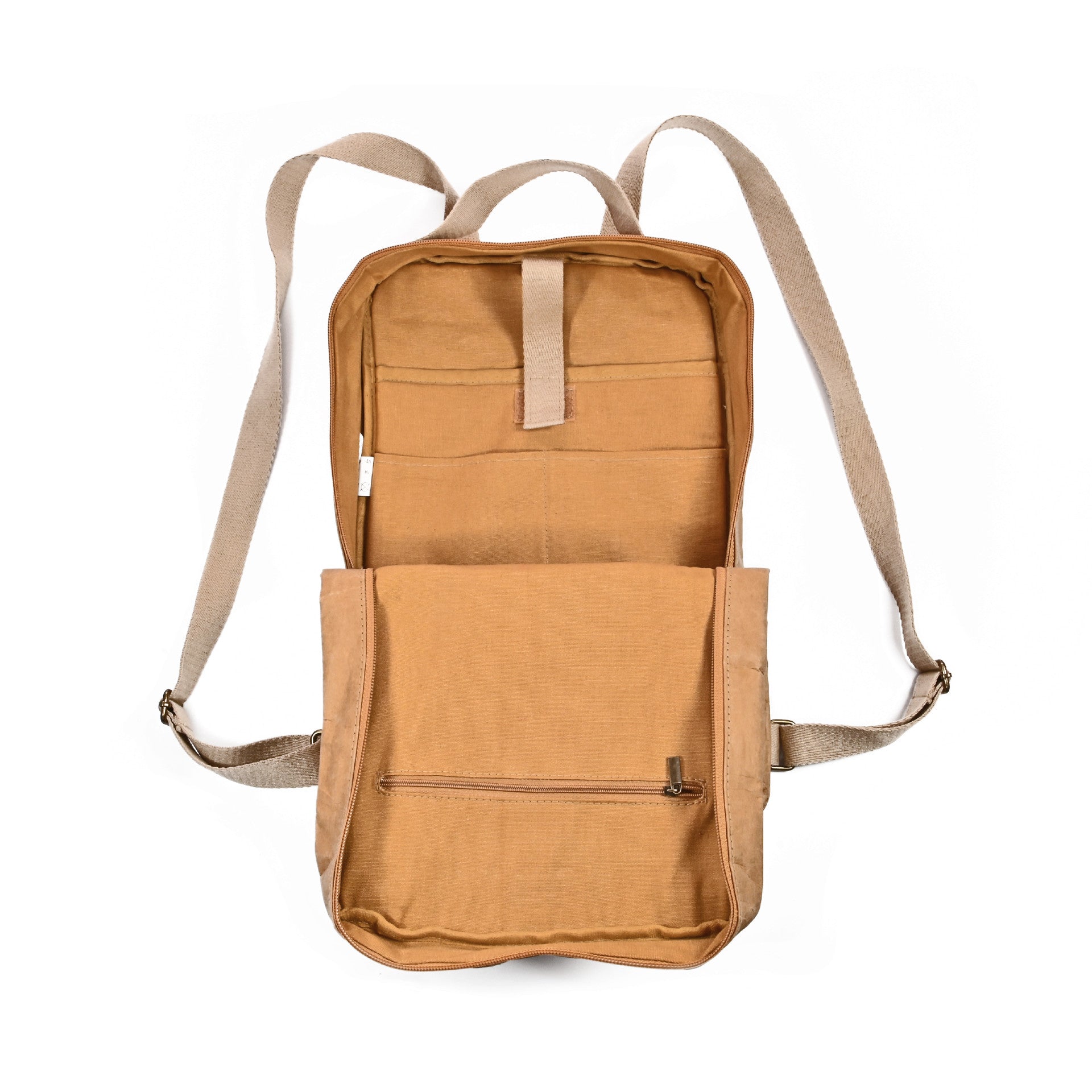 Pax kraft paper backpack showcasing its unique design and eco-friendly material, perfect for everyday use.