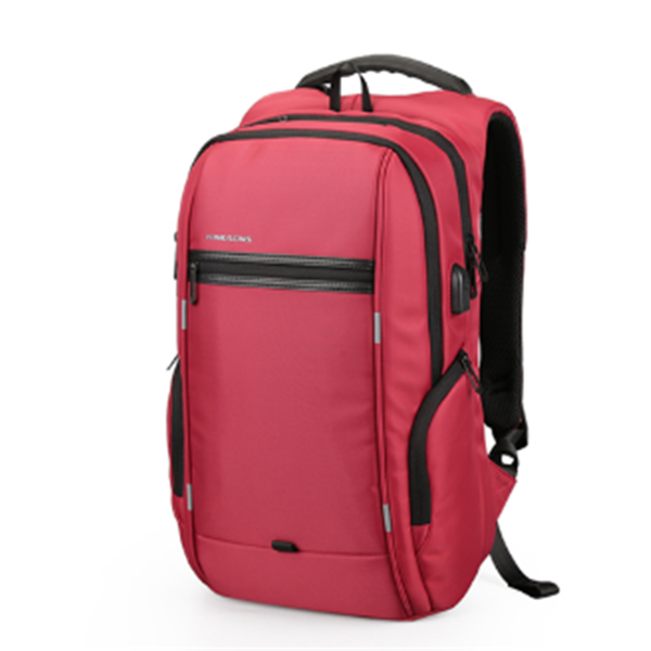 Pure Color Large Laptop Backpack featuring a USB charging port, designed for durability and style, suitable for both genders.