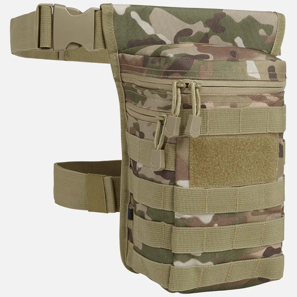 Side Kick Bag Molle in durable 600DEN polyester with adjustable belts and multiple compartments for storage.