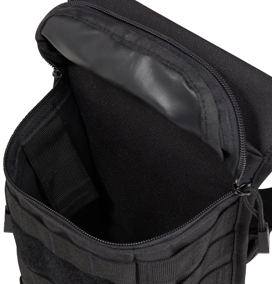 Side Kick Bag Molle in durable 600DEN polyester with adjustable belts and multiple compartments for storage.