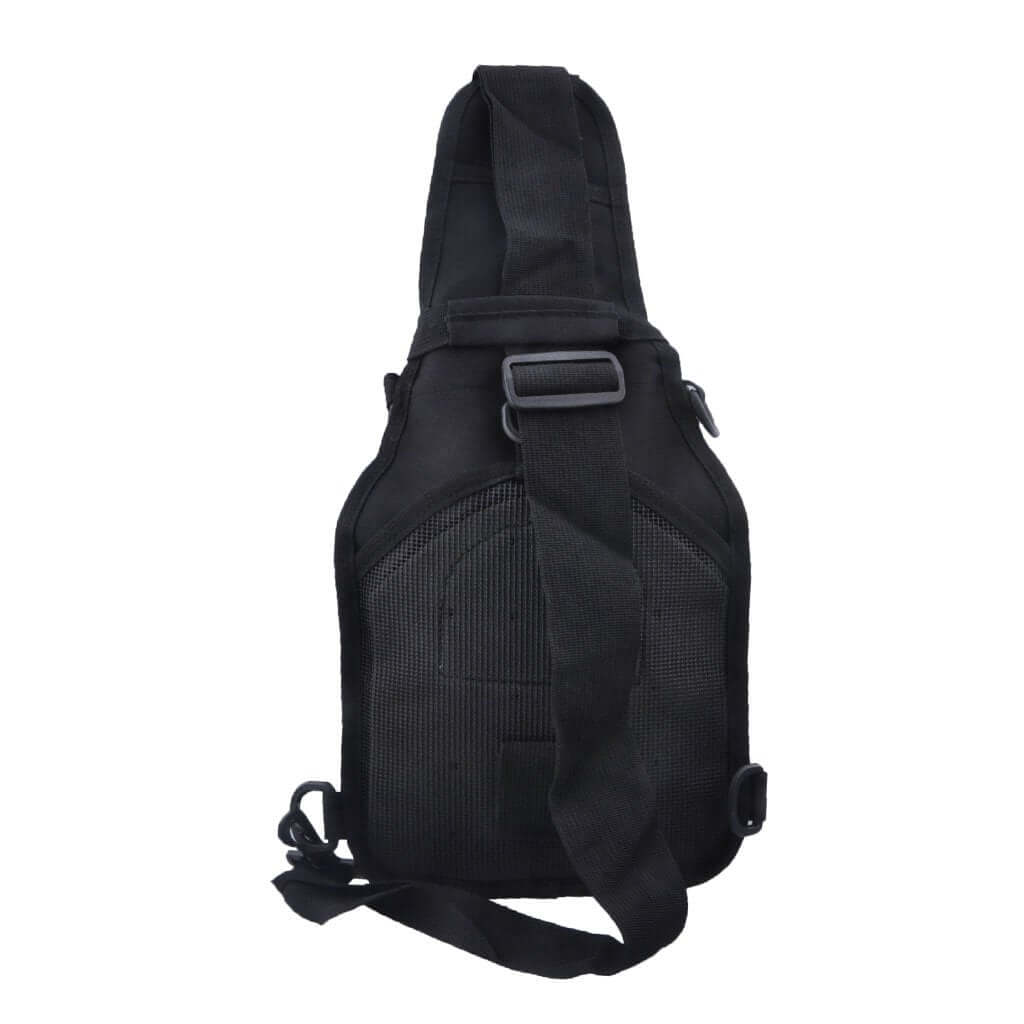 Tactical Sling Shoulder Bag featuring durable fabric, adjustable strap, and multiple pockets for outdoor and everyday use.