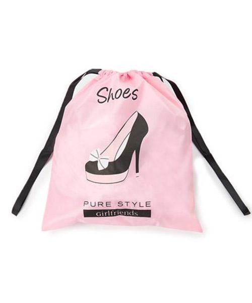 A stylish Travel Drawstring Bag designed for organizing shoes, lingerie, and laundry, featuring a durable fabric and a secure drawstring closure.