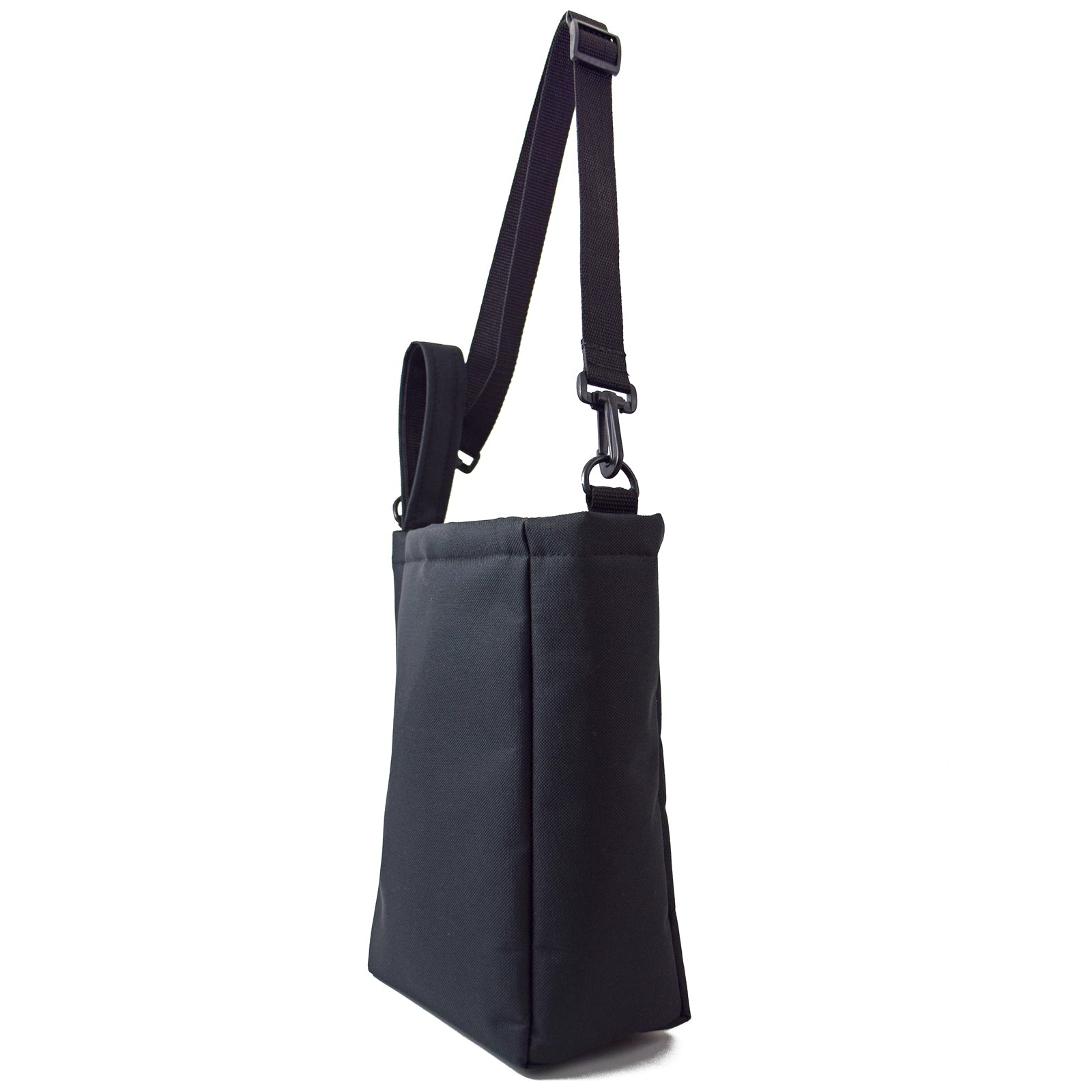 Black UTILITY Pouch Grab Bag with cushioned interior and adjustable straps, perfect for organizing small items.