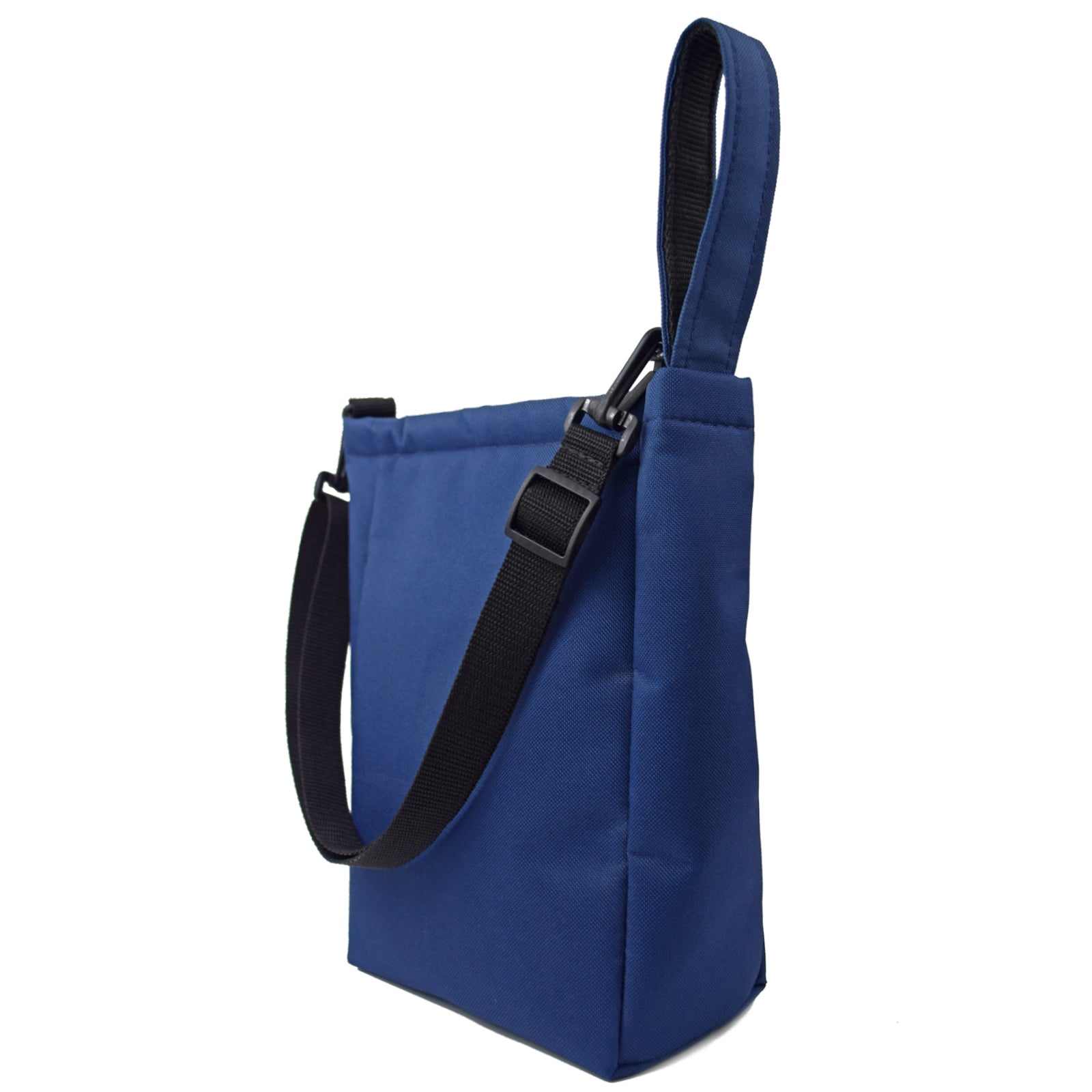 Navy Blue UTILITY Pouch Grab Bag showcasing its compact design and padded interior for carrying essentials.