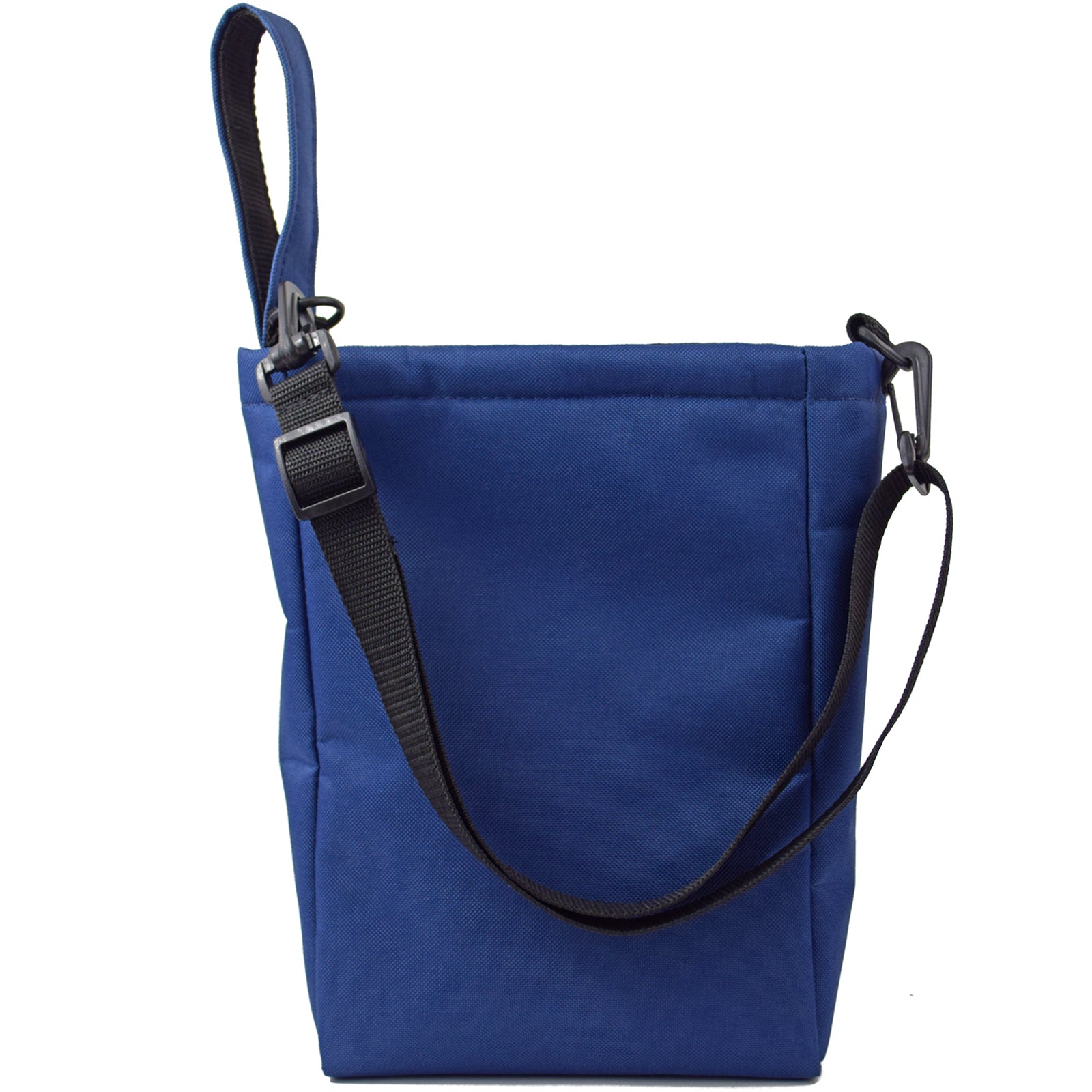 Navy Blue UTILITY Pouch Grab Bag showcasing its compact design and padded interior for carrying essentials.