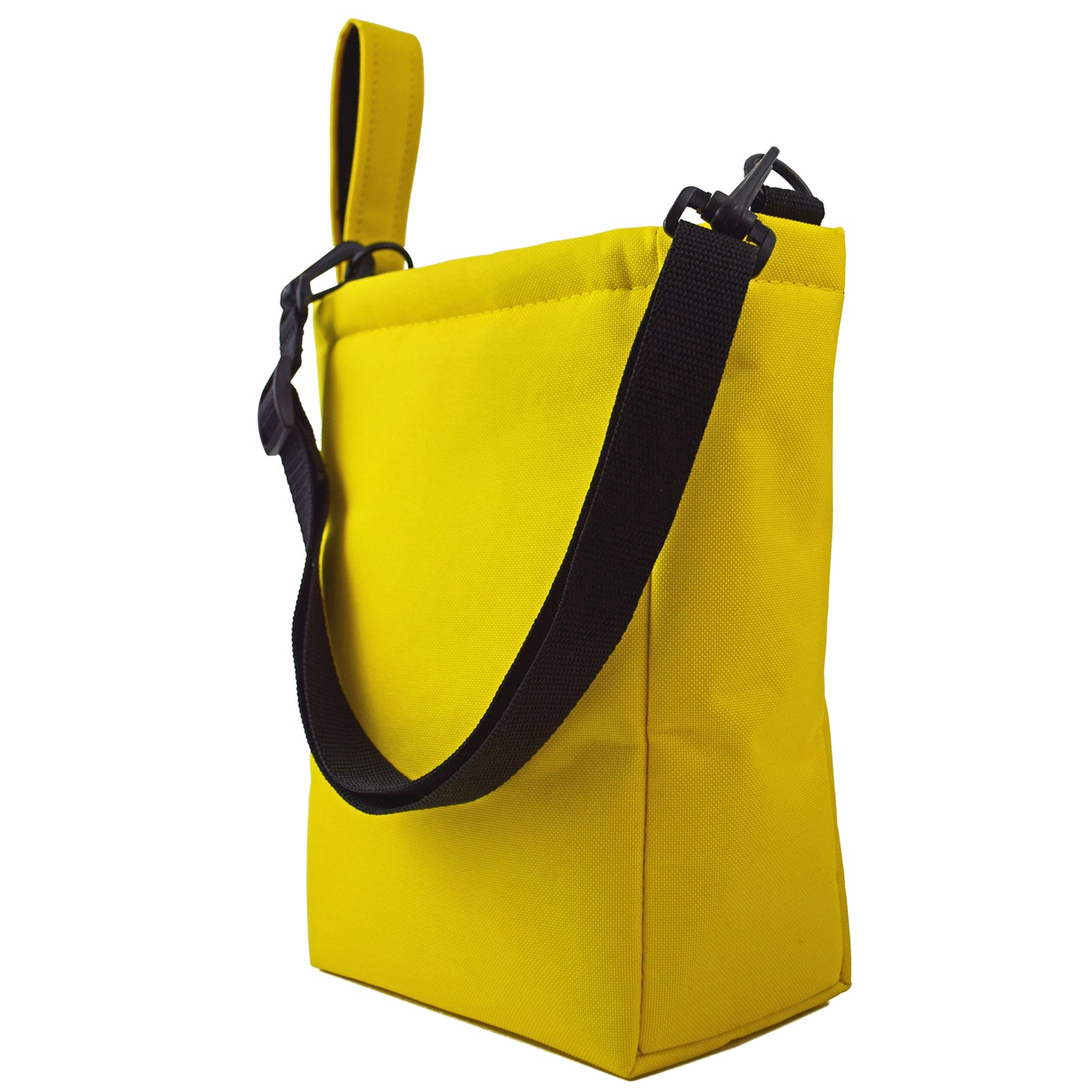 Yellow UTILITY Pouch Grab Bag with cushioned interior and adjustable straps, ideal for organizing small items.