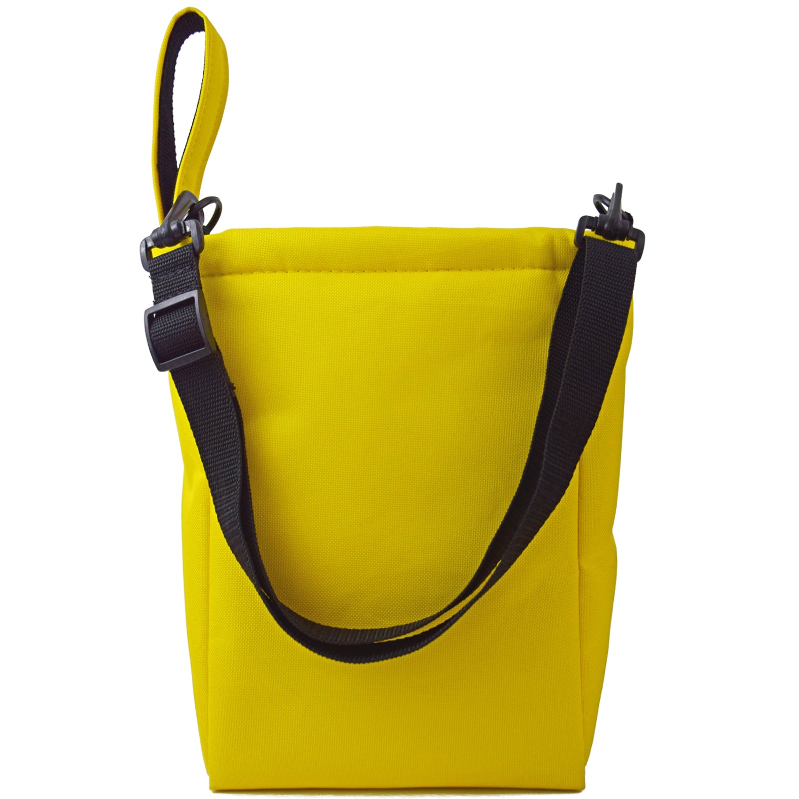 Yellow UTILITY Pouch Grab Bag with cushioned interior and adjustable straps, ideal for organizing small items.