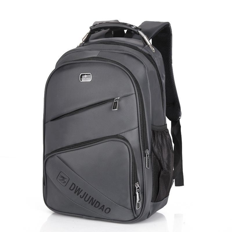 A stylish waterproof breathable men's travel backpack in black, featuring multiple compartments and anti-theft design.