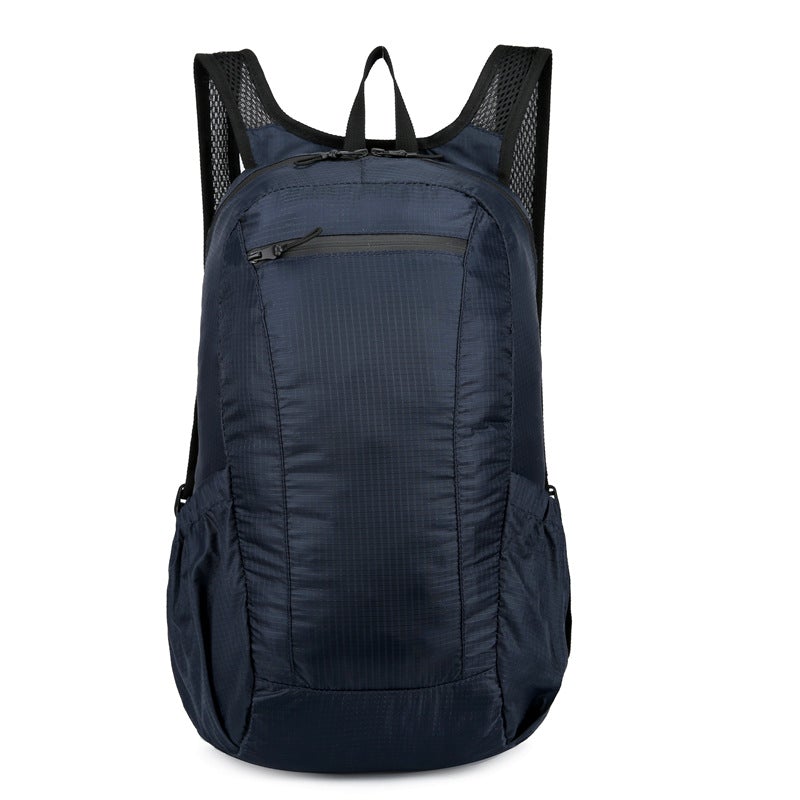 A waterproof foldable outdoor backpack made of durable nylon, featuring a spacious design and lightweight construction, ideal for outdoor activities.